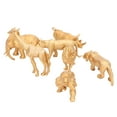 Safari Animals Figures Toy Gold Color Wild Zoo Animals Figurines for