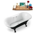 thumbnail image 3 of 68" Streamline N103WH-GLD Clawfoot Tub and Tray With External Drain, 3 of 7