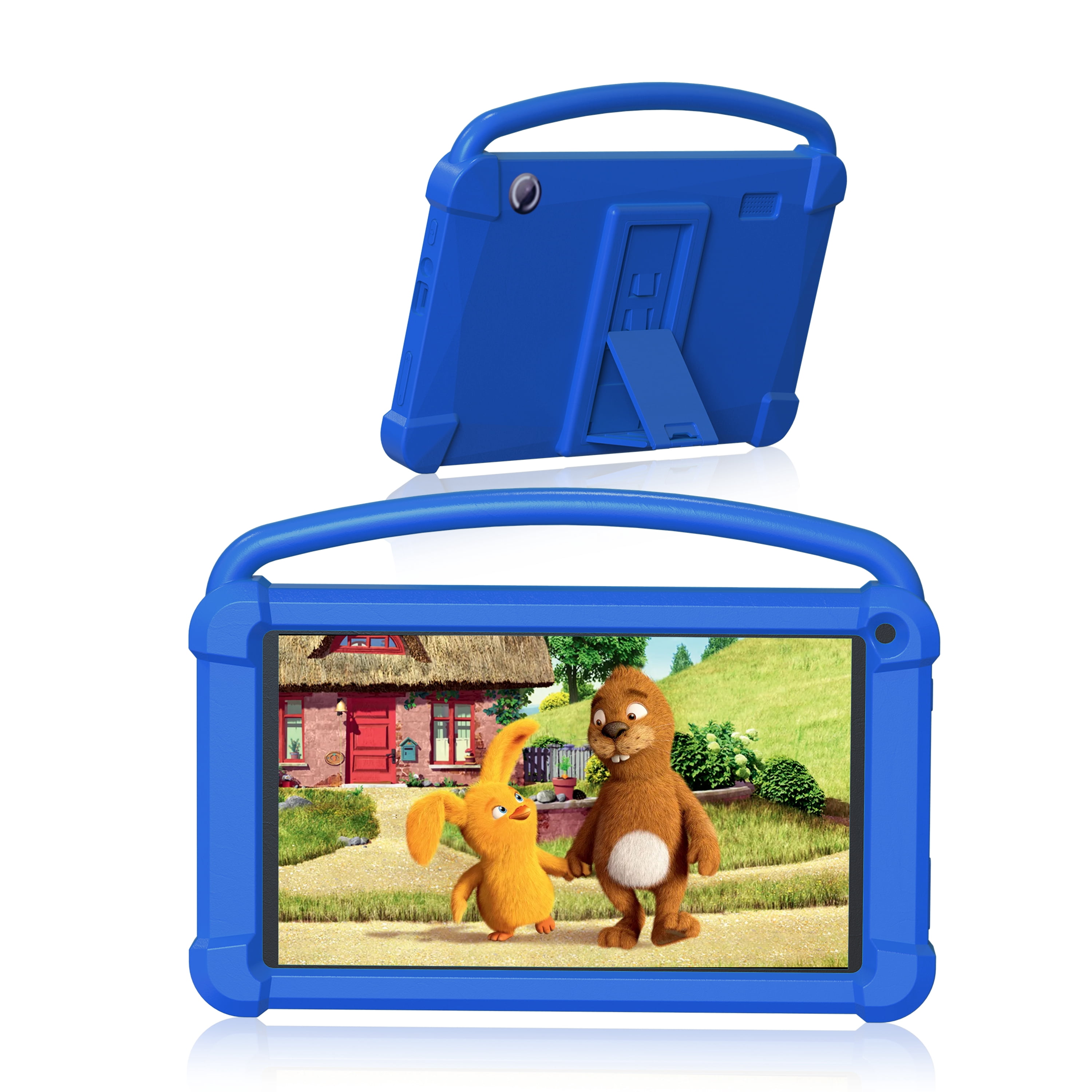 Kids Tablet, 7 Inch Tablet for Kids, Android 12 Tablet 4(2+2)GB RAM+16GB Storage, Toddler Tablets with KIDOZ Parental Control App, WiFi, Bluetooth, Best Gift for Kids Learning and Playing