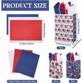 thumbnail image 2 of 15Pcs Patriotic Party Favor Bags American Flag Bags with 18Pcs Tissue Paper 4th of July Independence Star Rectangle Handle Wrapping Tote Gift Pouches, 2 of 5