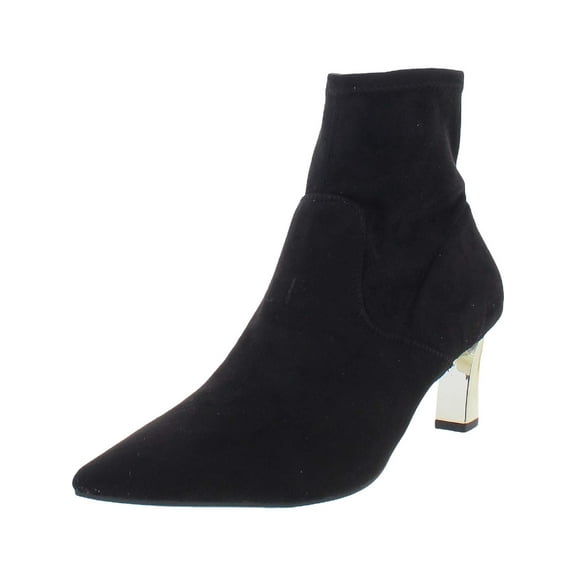 Alfani Womens Bambey Faux Suede Heels Ankle Boots