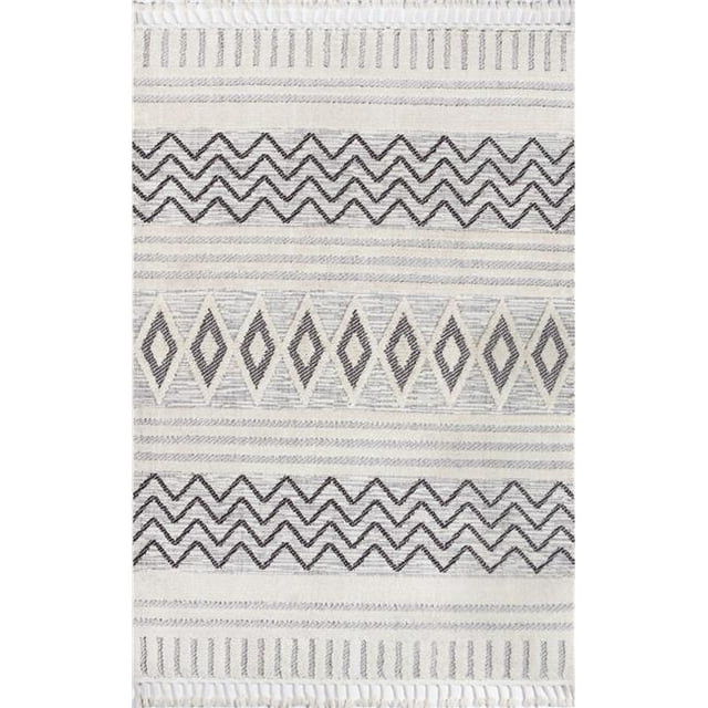 Momeni ODESSODE-5GRY7AAA Tapis Rectangulaire de 10 Po x 10 Po Odess-5 - Gris
