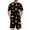 Coffee, variant on Mens Pajamas Set Halloween Soft Short Sleeve Pjs Pumpkin Pajamas 2 Piece Sleepwear Mens Loungewear Sets Summer with Pockets
