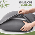 thumbnail image 4 of Queen Pillow Cases Set of 2 Rayon Derived from Bamboo Cooling Pillowcase,Dark Grey 20x30 inches MYDOMIC, 4 of 8