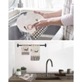thumbnail image 5 of Spring Flowers Kitchen Dish Towels for Drying Dishes Set of 2, Vintage Watercolor Black Plaid on Linen Waffle Weave Microfiber Hand Tea Bathroom Towels Quick Dry & Absorbent Towel 15.7x23.6, 5 of 7
