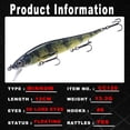 thumbnail image 2 of Hard Fishing Lures Sinking Minnow Swing Bait with 3D Realistic, 2 of 8