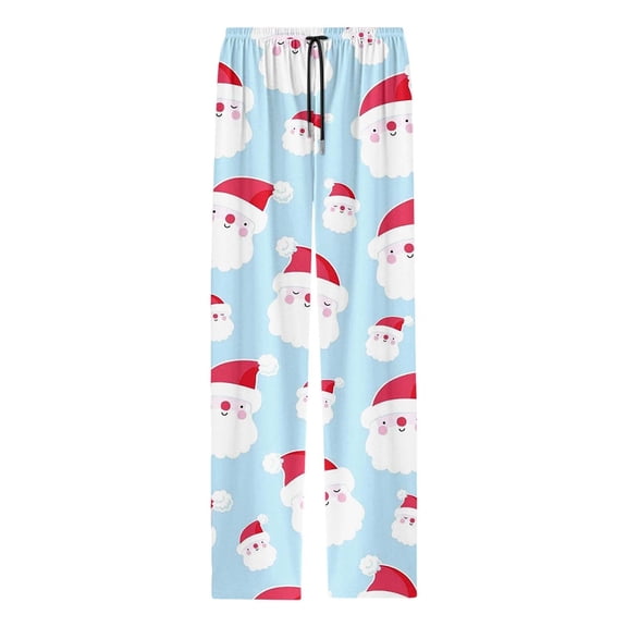 MEZZALL Child Pants Themed Boys Home Pants Christmas Festive Holiday Sleep Kids Cozy Flannel Bottoms Santa Claus Trendy Trousers Slacks