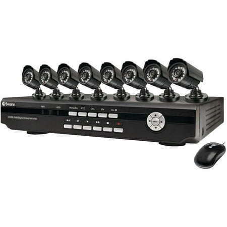 Swann SWDVK-825508 8-Channel Digital Video Recorder with Smartphone Viewing and 8 x 600TVL Cameras