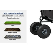 BETISEF Collapsible Fishing Cart w/11’’ All-Terrain Wheels for Sand,550lb Large Capacity Beach Wagon Heavy Duty Garden Cart with Rod Holders,Umbrella Holder and Storage Pockets