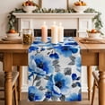 thumbnail image 2 of Table Runner 72 Inches Long for Kitchen Dining, Blue Flowers Dresser Scarf Farmhouse, Dining Table Decorations for Wedding/Parties, Spring Watercolor Leaves Floral Plants 14 x 72 In, 2 of 8