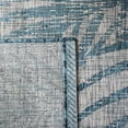 thumbnail image 4 of SAFAVIEH Courtyard Nick Floral Indoor/Outdoor Runner, 2'3" x 8', Grey/Aqua, 4 of 7