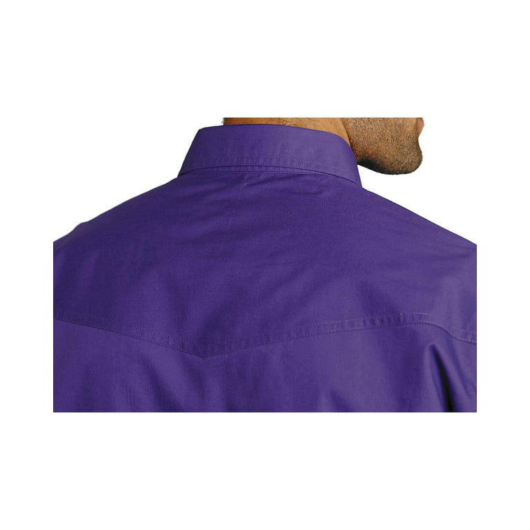 Western Shirt Mens L/S Snap Purple 03-001-0265-1067 PU 