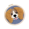 thumbnail image 1 of Ruiboury Punch Needle Kit DIY Needlework Animal Dog Embroidery for Adult Kid Starter A, 1 of 9
