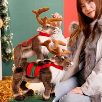 Lifelike Reindeer Stuffed Animal Toy Adorable Home for Seasonal Winter Display and Cozy Interior Design