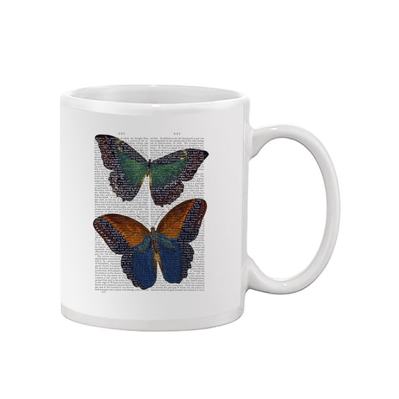 Butterflies On Paper. Mug - Fab Funky Designs,
