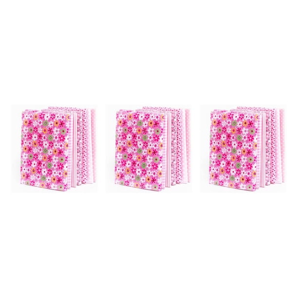 Tela de Algodón Bearachild 7 Piezas Estampado Mixto Color Rosa 3piezas