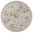thumbnail image 2 of 8' Light Grey Floral Round Indoor Area Rug, 2 of 2