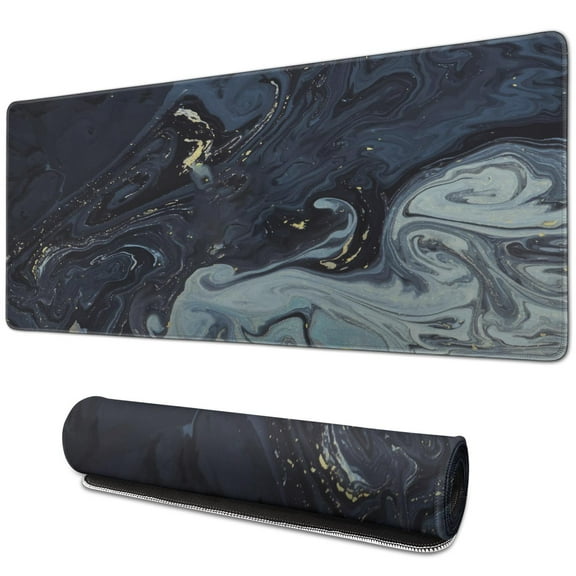 Blue GalaxyLine Theme mouse Padswaterproofwashable for Office Home Work GamingmousepadRubber Base Mousepad with Stitched Edges 31.5x11.8inches