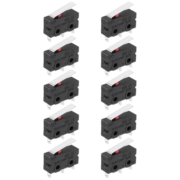 10Pcs KW11-3Z-B 1NO   1NC Micro Limit Switch 5A 125/250VAC Waterproof Miniature Micro Switches