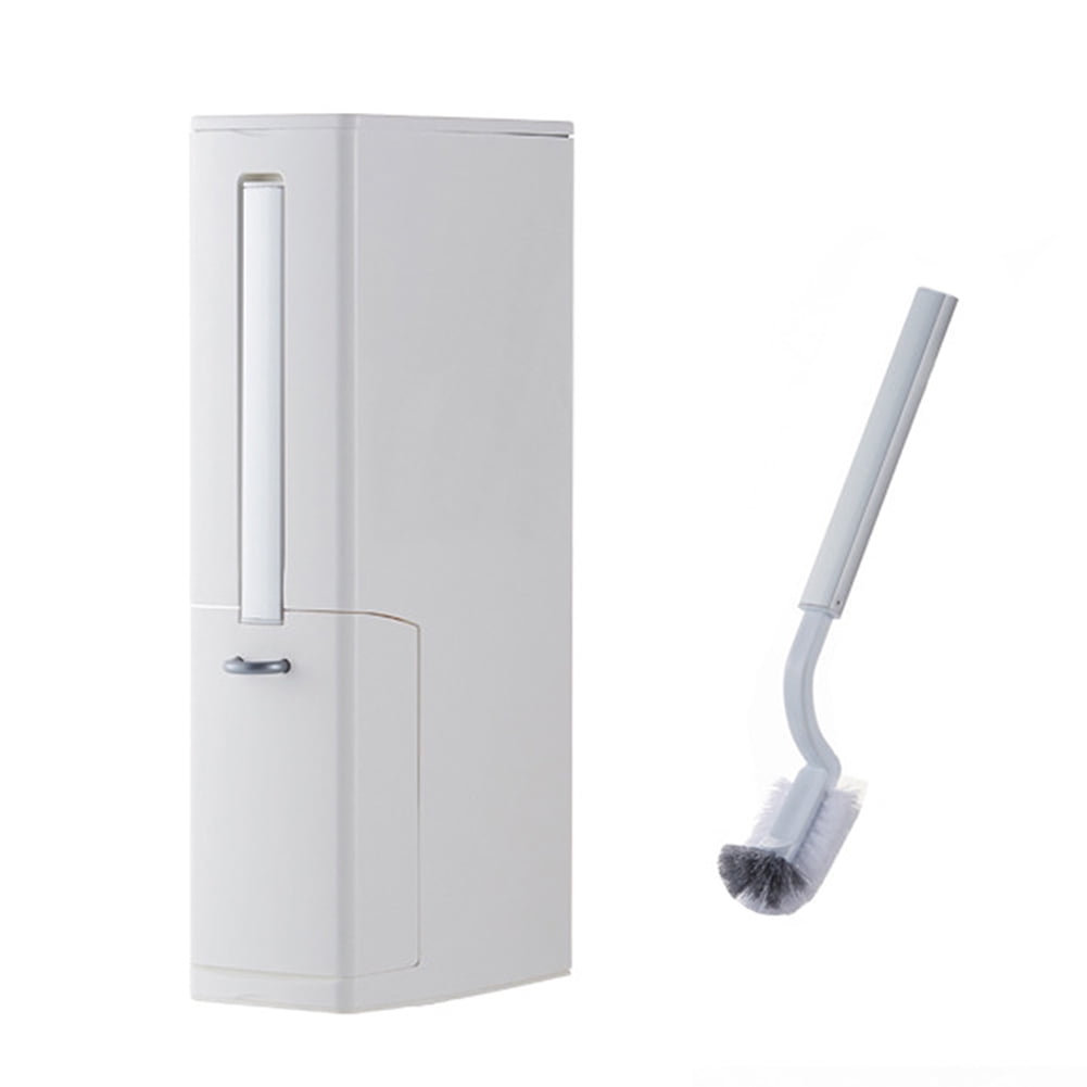 Plastic Waste Can Toilet Brush Set Bathroom Waste Bin ...