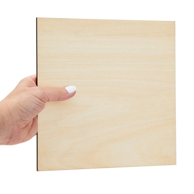 8 Pack Thin 8x8 Wood Squares for DIY Crafts, Unfinished 1/4 Inch Basswood  Plywood for Laser Cutting, Wood Burning 