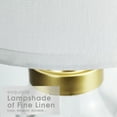 thumbnail image 6 of SKYPLUS LIVING 20" 1-Light Modern Gold Table Lamp with Clear Glass and White Linen Shade, 6 of 10