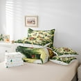 thumbnail image 6 of jejeloiu Western Christmas Cabin Twin Bedding Sets 7-Piece,Xmas Holiday Tree Bedding Comforter Set,Happy New Year Sheet Sets,Microfiber Bedroom Decor Reversible, 6 of 8