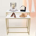thumbnail image 3 of Metal Shoe Rack Display Stand 2 Set Nesting Tables Shoe&Handbag Display, 3 of 12