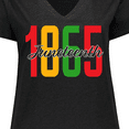 thumbnail image 4 of Inktastic 1865 Juneteenth Women's Plus Size V-Neck T-Shirt, 4 of 5