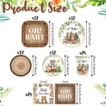 thumbnail image 6 of 96Pcs Woodland Baby Shower Party Decorations，Safari Jungle Animal Birthday Party Plates Napkins Cups Disposable Tableware Paper For Adults Kids Baby Shower Serves 24, 6 of 6