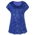 thumbnail image 3 of PrettyGuide Women's Sequin Top Shimmer Glitter Loose Bat Sleeve Party Tunic Tops, X-Large, 3 of 7