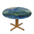 thumbnail image 3 of PIKWEEK Landscape Tablecloth with Elastic Edge, Painting Round Table Covers, Stretchable Elastic Tablecloths Fit Outdoor/Indoor Tables, 3 of 7