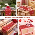 thumbnail image 6 of Valentine''s Day Table Runner Love Heart Table Runners Red Pink Cotton Linen Dresser Scarf Kitchen Dining Table Decor for Valentines Wedding Party Anniversary Decor 13.8x90 Inch, 6 of 8