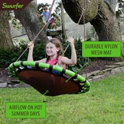 Swurfer Orbit 40 Tree Swing, Cool Feel Mesh Padded Saucer Swing Holds Up To 500 lbs