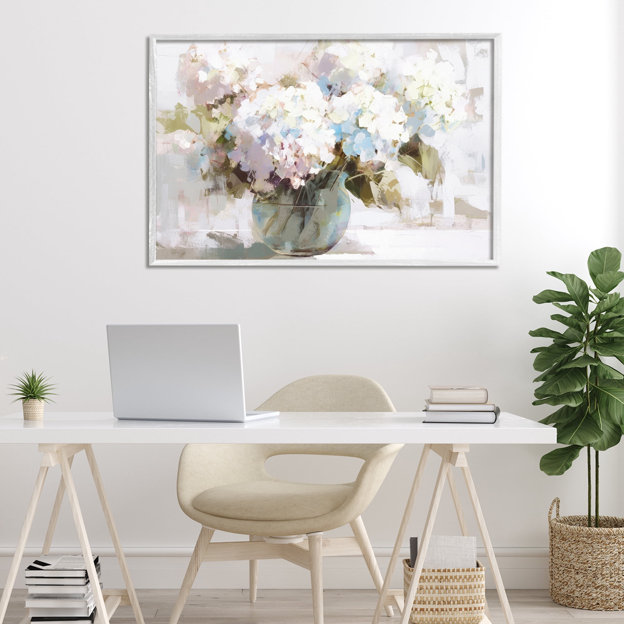 Stupell Industries Blushing Bride Garden Flowers White Framed Giclee Art, design by Tina LeCour