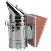 Practical Bee Hive Smoker Stainless Steel with Heat Shield Calming Beekeeping