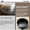 thumbnail image 3 of CAMPINGMOON Grille de Cuisson Ronde pour Rôtissage Cuisson Vapeur Refroidissement Grille de Cuisson en Acier Inoxydable Compatible avec Four Hollandais (Diamètre Φ6.7 Pouces, W17), 3 of 8