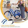 thumbnail image 5 of Dextrus 7-Speed 26-Inch Tricycle, 3-Wheel Adult Cruiser Bike, Low Step-Through Design with Front and Rear Baskets, Large Adjustable Seat with Backrest for Seniors, Women, and Men (Blue), 5 of 7