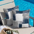 thumbnail image 4 of Navy Grey Abstract Art Throw Pillow Cover White Graffiti Retro Gradient Cotton Linen Cushion Cover Throw Pillow Case with Invisible Zipper for Couch Sofa Bed Chair Car 26x26 Inch, 4 of 9