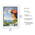 thumbnail image 2 of Aloha - Hawaii - Plumeria Flowers - Vintage Hawaiian Travel Poster by Kerne Erickson - Bamboo Fine Art 290gsm Paper (Unframed) 12x16in, 2 of 4
