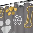 thumbnail image 3 of Dog Paw and Bone Shower Curtain 36"x72" ,Bathroom Decorative Shower Curtains Set with 12 Hooks,Modern Waterproof Washable Shower Curtain, 3 of 6