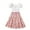 White, variant on Zwiiyzr Girls Dress Sets Back To School T-Shirt Flowy Skirts 2 Piece Outfit Set Toddler Girl 6-14 Years White