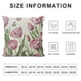 thumbnail image 5 of Qinduosi Spring Decorations Pink Tulip Spring Pillow Covers Set of Bicycle Throw Pillow Case Flowers Market Farmhouse Cushion Cover for Home Sofa Couch White, 5 of 5