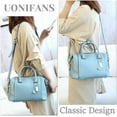 thumbnail image 6 of Boston Tote Bag for Women, Soft PU Leather Crossbody Shoulder Bags Hobo Handbags with Removable Shoulder Strap, 6 of 7