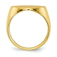 thumbnail image 2 of Solid 14k Yellow Gold 17.5x18mm Open Back Men's Engravable Monogram Signet Ring Band Size 11, 2 of 6