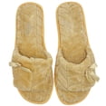 thumbnail image 5 of Lavra Women's Plush Open Toe Slippers | Velvet Velour House Shoes for Ladies, 5 of 5