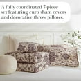 thumbnail image 3 of Southshore Fine Living, Inc. Full or Queen Quilt Bedding Set, 7-Pieces with Pillow Shams, Euro Shams, Throw Pillows; Boho Bedding Set, Queen or Full Size Quilts for Bed, Persian Eggplant Purple, 3 of 9