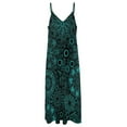 thumbnail image 5 of Boho Paisley Dress Blue Mandala Trendy Maxi Dress Street Wear Bohemia Long Dresses Women Strap Pattern Large Size 3XL 4XL, 5 of 7