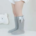 thumbnail image 3 of 5 pares de calcetines hasta la rodilla para bebés, medias con lazo para niños pequeños, calcetines antideslizantes para recién nacidos, adecuados para primavera, verano y otoño, 3 of 5