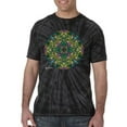 thumbnail image 2 of Wild Bobby, Colorful Celtic Style Knot Leaves Tie-Dye Tees, Spiral Black, Large, 2 of 3
